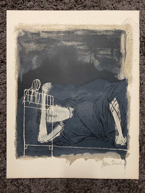 1898-1969 BEN SHAHN \u201cScreams of a Woman in Labor\u201d Rilke Portfolio