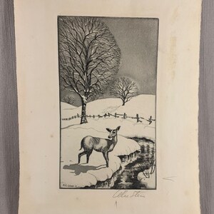 ALEXANDER (ALEC) STERN (American, 1904 - 1994) Original Signed Etching dated 1941