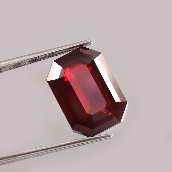 Dark Red Ruby Radiant Cut Gemstone: July Birthstone,