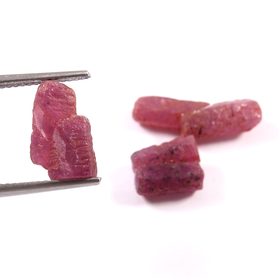 Ruby Stone Stick Raw Ruby Sticks: Natural Earth Mined Gemstone, 12 Carat (3 PCS) - Etsy