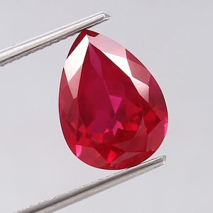 AAA Flawless Pegion Red  Ruby Loose Pear Cut Gemstone ,Excellent Quality Ruby Ring And Fine  Jewelry Making Gemstone 15x11 mm