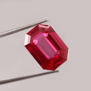 Ceylon Blood Red Ruby | Radiant Cut Loose Gemstone, July Birthstone