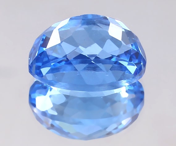 15x12mm Aquamarine Gemstone: Oval Cut, AAA Flawless September