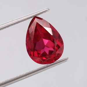 Pigeon Red Ruby Pear Cut Gemstone: 12x8mm Fine Jewelry Making