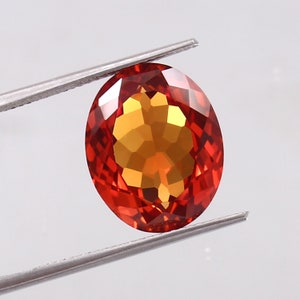 AAA Flawless Ceylon Fanta Orange Sapphire | 16x12mm Oval Cut Loose Gemstone | Birthstone Jewelry Making | Vibrant Sapphire Jewelry Stone