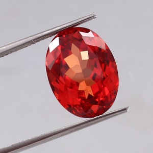 AAA Flawless Fanta Orange Sapphire Loose Oval Cut Gemstone Genuine Quality Gemstone Ring Making Jewelry Loose Gemstone Cut  15x11 mm