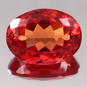 AAA Flawless Fanta Orange Sapphire Loose Oval Cut Gemstone Genuine Quality Gemstone Ring & Jewelry Making Loose Gemstone 13 Ct