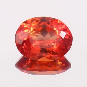 AAA Flawless Ceylon Fanta Orange Sapphire Loose Oval Cut Gemstone Genuine Quality Ring & Making Jewelry Loose Gemstone Cu 12x9 mm