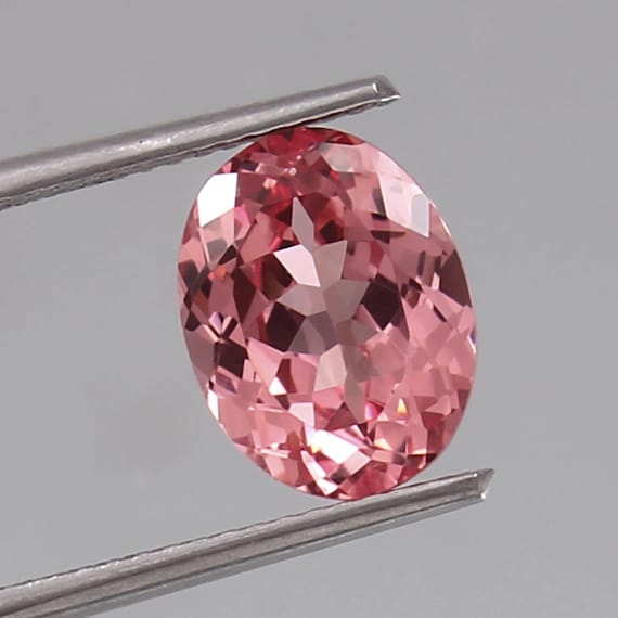 Saphir Padparadscha Ceylon Naturel 2,70 Ct - Pierre Poire Bicolore, Transparente, Chauffée