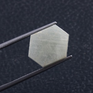4 gram witte saffier zeshoek vorm brokken natuurlijke Ceylon Afrikaanse witte saffier losse edelsteen ruwe Wicca stenen voor hanger edelsteen 20 kt