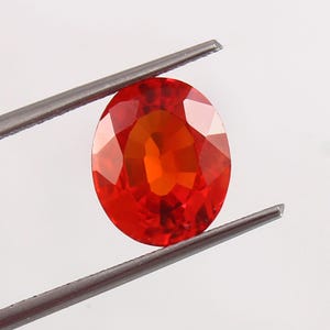 AAA Flawless Ceylon Fanta Orange Sapphire Loose Oval Cut Gemstone Genuine Quality Ring & Making Jewelry Loose Gemstone Cut 11x9 mm