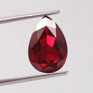 AAA Flawless Dark Red  Ruby 15x11 mm Pear Cut Gemstone | July Birthstone | Ceylon Ruby Loose Gem for Jewelry Making