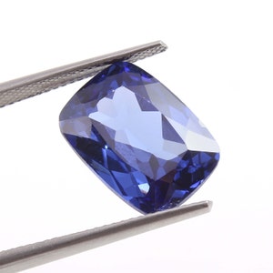 Flawless Ceylon Royal Blue Sapphire Loose Cushion Gemstone Jewelry Making September Birthstone Healing Crystal Brilliant Cut 12.50 Ct