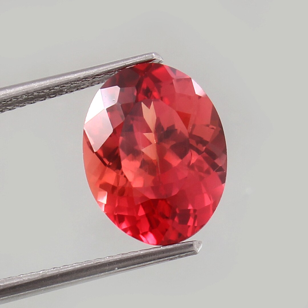 ファンタ オレンジサファイア ルースストーン：オーバルカット、13 x