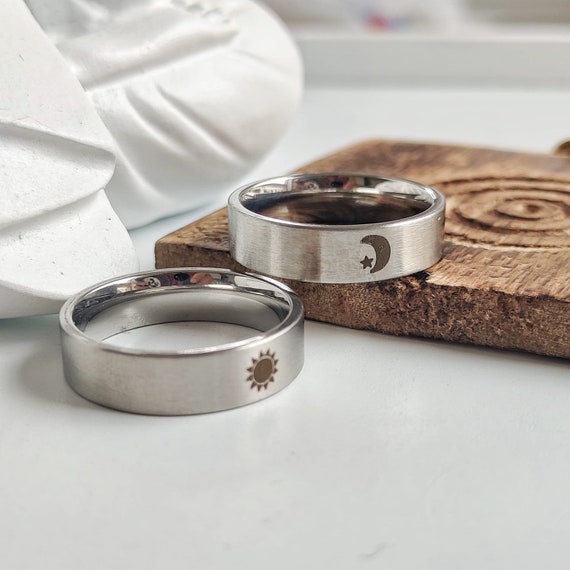 Stainless steel promise rings for couples new arrivals