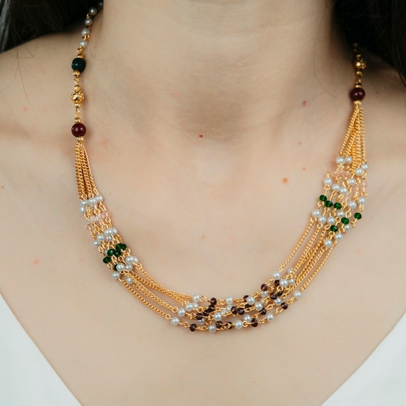 Multilayer 2024 pearl necklace