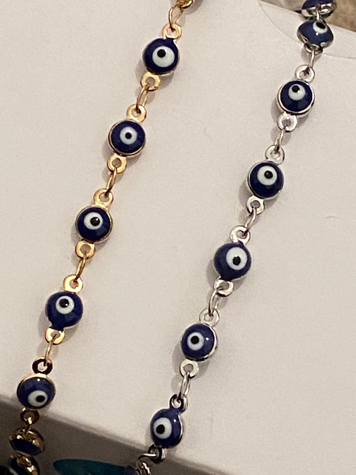 Evil Eye Bracelet Blue Devil Eye Protection Charm Jewelry Etsy UK