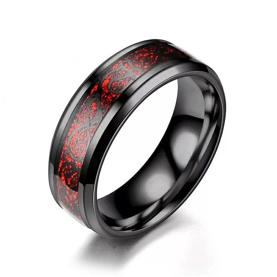 Fashion Tungsten Ring Punk Jewelry Men Stainless Steel Wedding Gold Rings  Gift