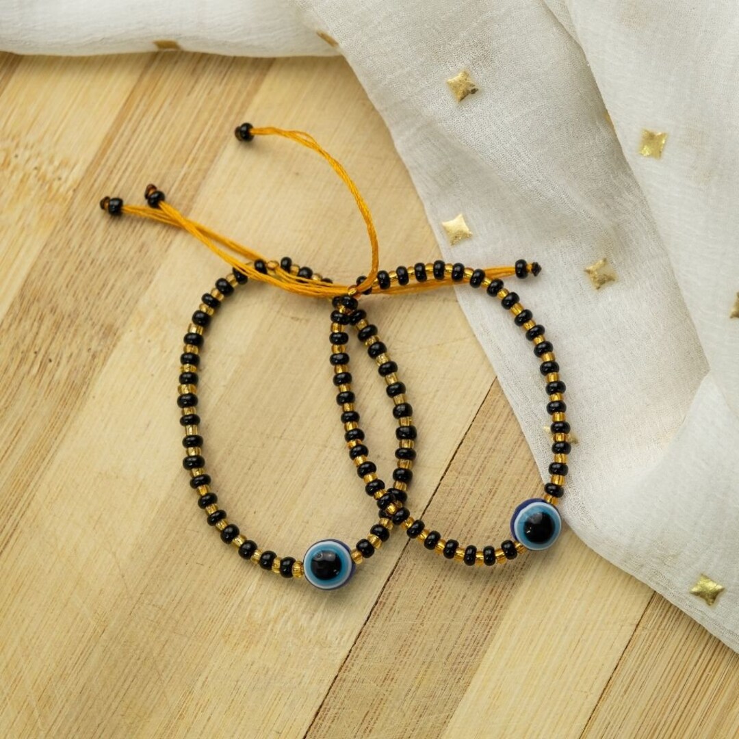 Vithia Glass Evil Eye Beaded Bracelet