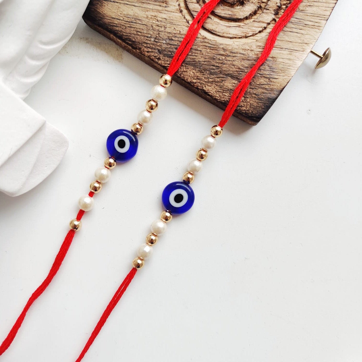 Indian Evil Eye Bead Rakhi for raksha bandhan hindu festival, rakhi f…
