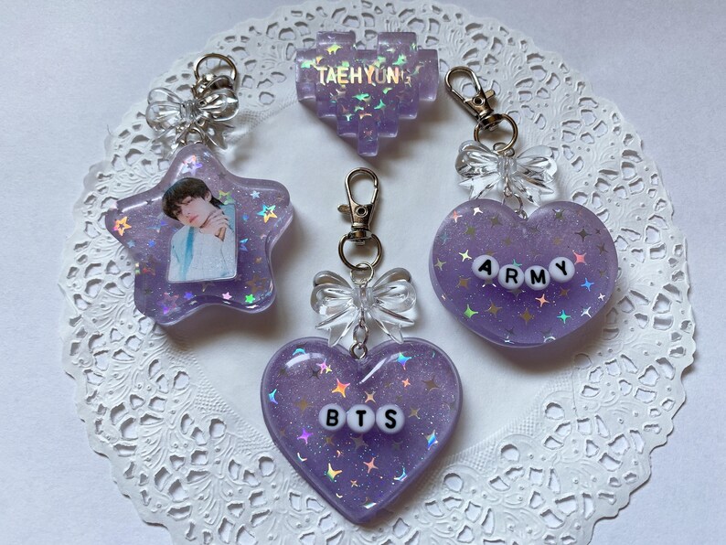 CUSTOM Bts Kpop Resin Keychain Etsy