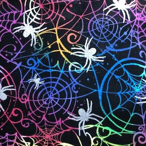 Sparkle Spider Web Fabric Fabric Traditions Halloween Woven Cotton Fabric Lightweight Medium Weight Cotton Halloween Fabric Spiders Fabric
