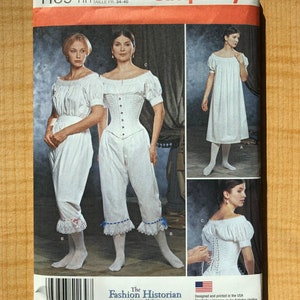 Simplicity 1139 Women&#39;s Victorian Undergarments Civil War Corset Martha McCain Fashion Historian Women&#39;s Laced Corset