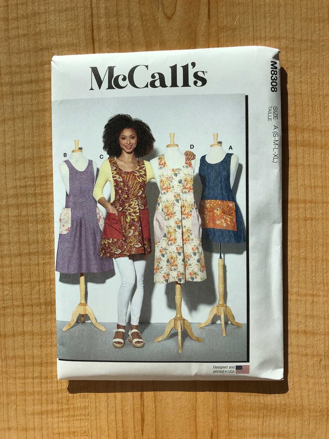 Mccalls M8308 Apron Dress Cross Back Apron Dress Etsy