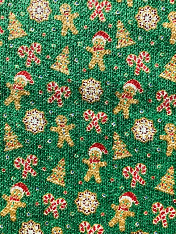 1/2 Yd Gingerbread Men Christmas Lightweight Woven Cotton from Joann Fabric
