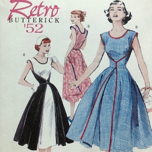 Butterick B4790 Vintage Walkaway Dress Pattern 1950's Dress Pattern Vintage Dress Butterick Retro Fast and Easy