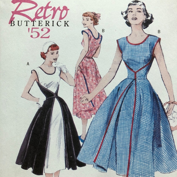 Butterick B4790 Vintage Walkaway Dress Pattern 1950's Dress Pattern Vintage Dress Butterick Retro Fast and Easy