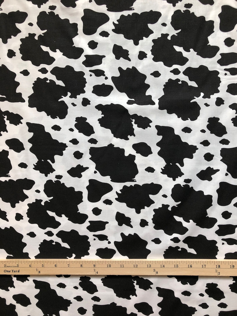 Cow Print Cotton Fabric Lightweight Cow Print Fabric Cotton Costume ...