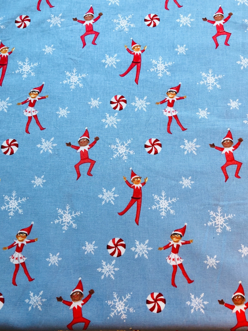 Elf on the Shelf Christmas Fabric Etsy