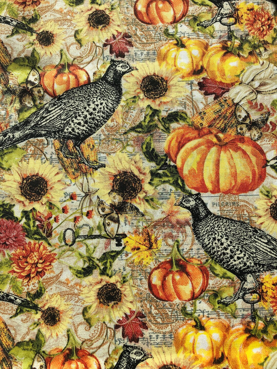 Thanksgiving Material Thanksgiving Harvest Cotton Fabric - Etsy