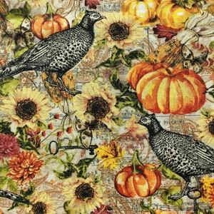 Thanksgiving Harvest Cotton Fabric
