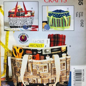 McCalls M7265 Projekttasche Nähen Stricken Basteltasche Tragetasche Muster Papier Muster Tragetasche McCalls Basteltasche Muster M7265 7265