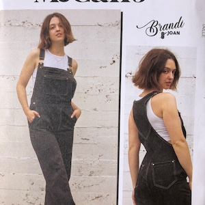 McCalls R11951 M8437 Women's Misses Overalls Pattern Coveralls Pattern Denim Overalls Pattern Brandi Joan Pattern McCalls 8437 Brandi Joan