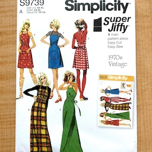 Simplicity S9739 Super Jiffy 1970's Wrap Dress Paper Pattern