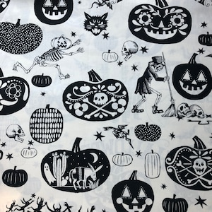 Day of the Dead Halloween Fabric Dia de Muertos