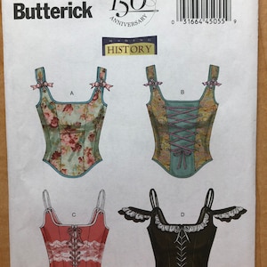 Corset Butterick B5935 Pattern Butterick Making History Pattern Corset Bustier Laced Corset Pattern