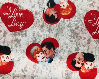 I Love Lucy Cotton Lucille Ball Tessuto di cotone Creative Springs Lucy e Ricky Love Story Tessuto leggero per quilting in cotone per cucire