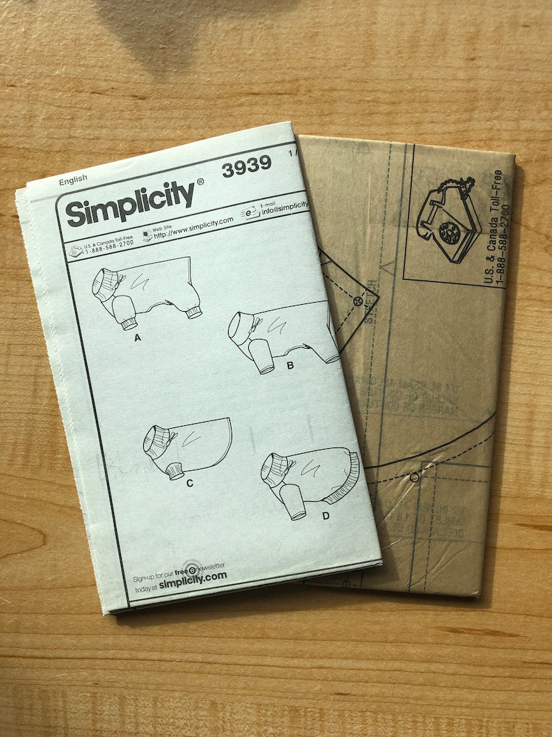 Dog Pajamas Shirts Clothes Patterns Simplicity 3939 - Etsy