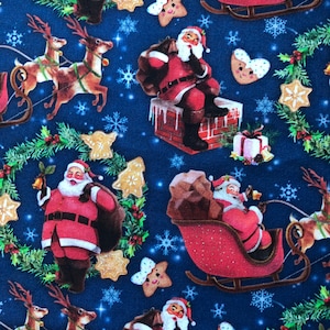Santa&#39;s Christmas Fabric Holiday Christmas Fabric