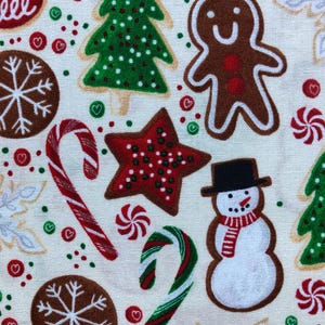 Robert Kaufman Cookie Party Lightweight Woven Cotton Christmas Holiday Fabric Quilting Sewing Crafting Christmas Woven Cotton Fabric