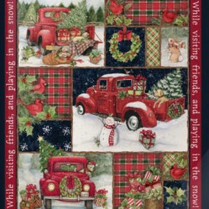 Susan Winget Christmas Fabric Panel Christmas Quilt Holiday Panel
