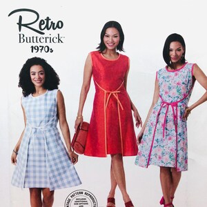 Butterick B6985 Retro 1970s Wrap and Go Dress Pattern Paper Pattern Vintage Pattern Wrap Dress