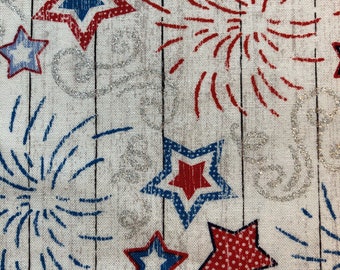Tessuto per la celebrazione del 4 luglio Tessuto di cotone leggero intrecciato Tessuto di cotone patriottico