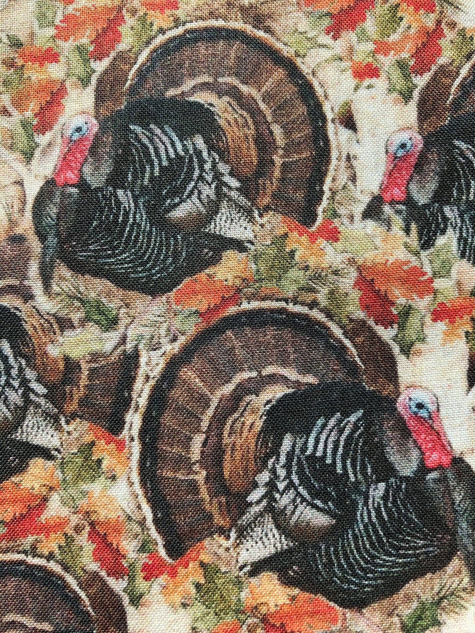 Thanksgiving Turkey Fabric Cotton | Etsy