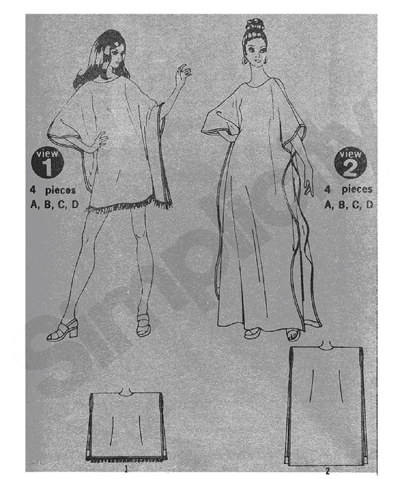 Simplicity Pattern5628 Simplicity 5628 Misses' and Women's One Size Jiffy Caftan Paper Pattern ...