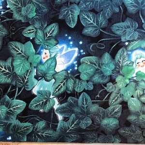 Glow in the Dark Fairy in Green Ivy Fabric
